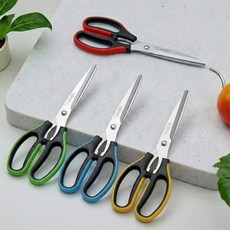 루바노 괴물절삭력 양손 가위 다용도 스텐, 4개, 블루,레드,그린,옐로우