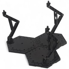 可分拆三支架 三合一 三頭場景鋼彈支架 MG HG RG SD通用戰鬥場景多功能支架, 黑色, 1個