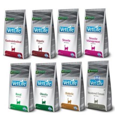 Farmina 法米納 VetLife 處方貓飼料 腸胃道 肝臟 腎臟 結石照護 體重管理 糖尿病 絕育貓專用配方 2kg-5kg, 1個