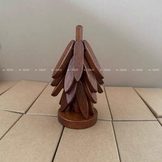 一諾廚房胡桃木隔熱墊一棵樹防燙耐高溫鍋墊盤墊桌墊實木中式餐具, 胡桃木實木, 1個
