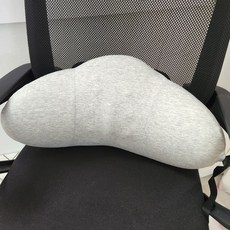 허리받침대 사무실 의자쿠션 비행기 등받이쿠션, 그레이(파우치포함), 그레이(파우치포함)