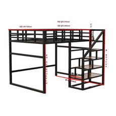 꾸꾸상점 고시원침대 작은방 싱글 1인용 프레임 작은, 없음 100x200 cm 2.5m 2m
