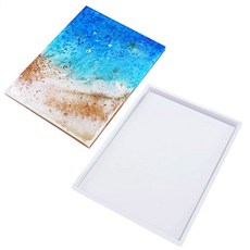 에폭시 수지용 샹리스트 실리콘 트레이 몰드 DIY 공예용 대형 수지 주조 몰드 서빙 보드