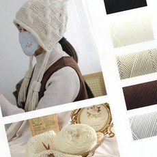 귀도리 모자 패키지 재료키트 뜨개질, 그레이, 1세트