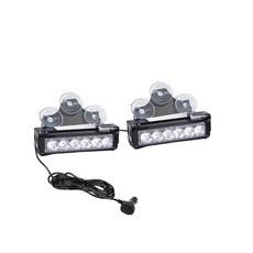 차량용 경광등 화물차 트럭 부착형 앞유리 LED 자동차, 1개, 흰색 12v 유선