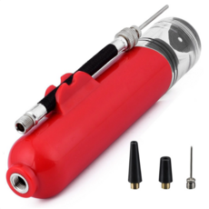 코히모 휴대용 에어펌프 미니 공기펌프 멀티형 3W060, 레드, 1개