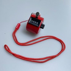 수동 카운터기 스트랩 목걸이 포함, 1개, 스트랩 카운터기(레드)