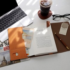 오브리즈 아테네 북커버, 1개, 파파야오렌지