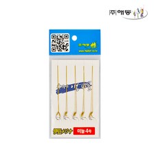 해동 민물낚시 붕어묶음 수제 이봉 바늘 이두메지나 합사 미늘, 4호(1.5호), 1개