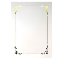 상장팩토리 금박상장 백상지 넝쿨 A4, 순백색, 100매