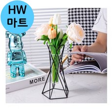 사무실 인테리어 튼튼한 금속 꽃꽂이 꽃병 받침, 블랙