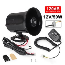 에어혼 화물차 크락션 100W 6 자동 자동차 트럭 차량 스피커 경고 경보 사이렌 화재 구급차 확성기 사운드 톤 시끄러운 바이크 오토바이, [01] 옵션1
