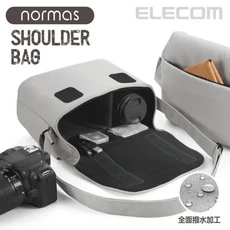 ELECOM 相機包 DGB-S031 多功能攝影背包 防潑水耐磨 內部隔層可調, 灰色, 1個
