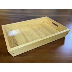 台灣檜木托盤 優雅斜邊設計 附發票, 1個, Natural Wood