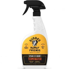 BUBBAS ROWDY FRIENDSBUBBAS 초강력 효소 클리너 애완동물 냄새 제거기 카펫 얼룩 매트리스 소파 러그 세탁소 하드우드 바닥 등에서 개와 고양이 소변 제거. 강, 32 Fl Oz (Pack of 1), 1개