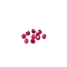 공장 100% 천연 원형 버마 루비 보석 Diy 재료, Ruby, 0.9mm, 1개