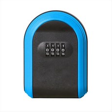 키 안전 상자 비바람에 견디는 4 자리 조합 야외 키 보안 보관 케이스 키 잠금 상자 벽걸이 형, 블랙 &amp; 블루, 2개