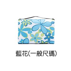 野餐墊 600D牛津布加厚地墊 沙灘春遊草坪墊 人魚朵朵, 藍花(一般尺碼)