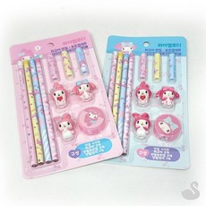 SS 연필보호캡 캐릭터연필 마이멜로디 연필세트