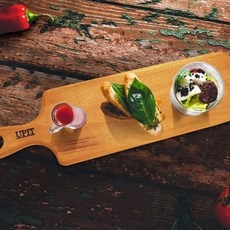 미니사라 마호가니 롱 슬림 사각 도마 우드플레이트