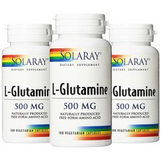 솔라레이 L-글루타민 500mg 베지테리안 캡슐, 100개입, 3개, 100정