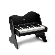 ZIPPY 피아노 키보드 25키 디지털 터치 감지 컨트롤 패널 볼륨 조절 가능 미니 음악 교육용 악기 용 나무 블랙 248106, ZIPPY 아동용 피아노 키보드 25키 디지털 터치 감, Black