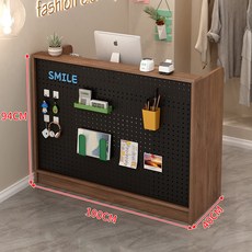 미니카운터 계산대 매장 식당 안내대 타공판, 100cm 월넛 블랙 타공 보드(도어X)