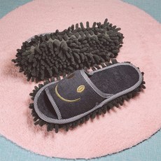 청소 슬리퍼 걸레 극세사 바닥신발 슬리퍼 + 리필패드 세트, 1세트, 그레이