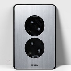 서담스토어 하이콘 매입2구 콘센트 실버 10개 매립콘센트