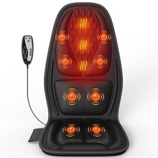 Comrelax Back Massager for Chair Massage Chair Pad Helps Relax Muscle and Relieve Pain Using in T, Pure Black