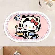 hellokitty헬로키티 물흡수 미끄럼방지 욕실바닥 매트 풋매트 카페트, 1개, 9. I