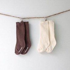 신생아 아기니삭스 돌 여아 아일렛 양말 2종 세트