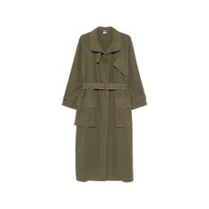 아스페시 벨트 플랩 포켓 트렌치코트
