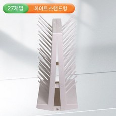 초자걸이 실험실 유리병 건조대 고정 플라스크 홀더 초자대, G. 흰색 세로 막대 27개(총 54개)