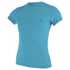 O'Neill Wetsuits 여성용 베이직 스킨 Upf 30 + 반소매 자외선 차단 셔츠, 터키석
