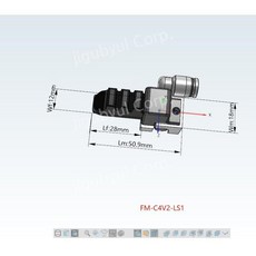 로봇그리퍼 로봇 그리퍼 소프트 공압 진공 흡입 핑거 그립 실린더 매니퓰레이터, G. FM-C4V2-LS1화이트