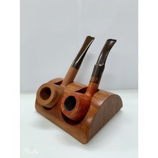 匠斗 煙具 德國實木雙煙斗座 煙斗架 可放二支煙斗#PR2402, 1個