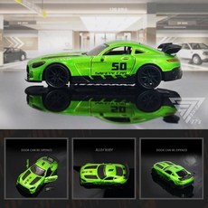 【台灣出貨】1:43合金超跑模型車，仿真警車合金模型，兒童玩具賽車, 4322-雙開門跑車-綠, 1個