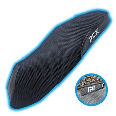 PCX 쿨시트 3D 시트 커버 메쉬 통풍 버클형, 1개, 블랙