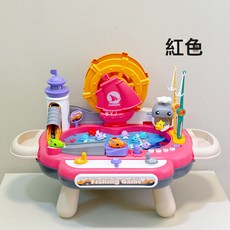 兒童電動磁性釣魚玩具趣味早教益智男孩女孩親子互動遊戲生日禮物, 1個, 闖關釣魚盤-粉色:137