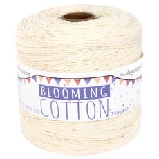 털실나라 미니콘 블루밍 코튼 18합 코마면사 뜨개실 350g, 08 아이보리, 1개