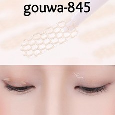 gouwa-845 자연 밀착 부분 쌍테 인비저블 쌍꺼풀 테이프 통기형, 300개, 2개, 레이스