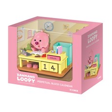 잔망루피 데스크 만년달력, 1세트, 혼합색상