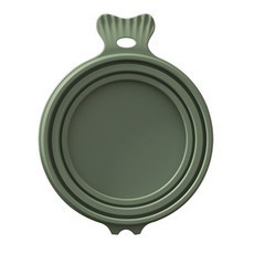 캔뚜껑 고양이 캔 뚜껑 개사료 사료 애완동물 실리콘 덮개, 그레이, 1개