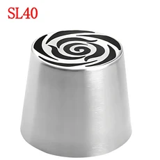 스테인레스 스텐 스틸 러시아어 장착 노즐 과자 쿠키 케이크 퐁당 팁 맞춤형 버터 크림, 03 SL40