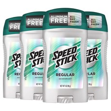 스피드 스틱 남성용 데오도란트 레귤러 85g 4개 팩 Speed Stick Men's Deodorant Regular 3 Ounce 4 Pack, 1개