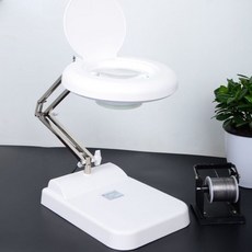 LED조명 조명확대경 작업용 렌즈 블루텍세기 조명 클립형, 밝기조절이가능한10x파란색유리(탈착식먼지덮개)