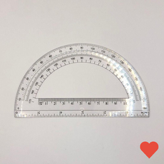 제도용자 투명 각도기 단품 선명 한 눈금 학교 수업, 상세페이지 참조, 1개