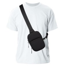 MDJYMYZ 크로스바디 슬링 백 남성용 휴대폰 숄더 홀스터 남성용 네오프렌 방수 숄더 백팩 가슴 크로스바디 백 블랙., 블랙