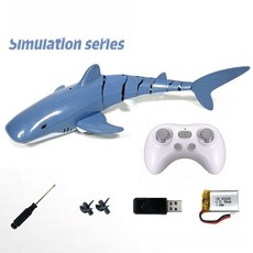 해머헤드 상어 RC 수상보트 전동 다이빙 모형, 1개, 38cm 웨일 블루 없음 없음